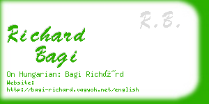 richard bagi business card